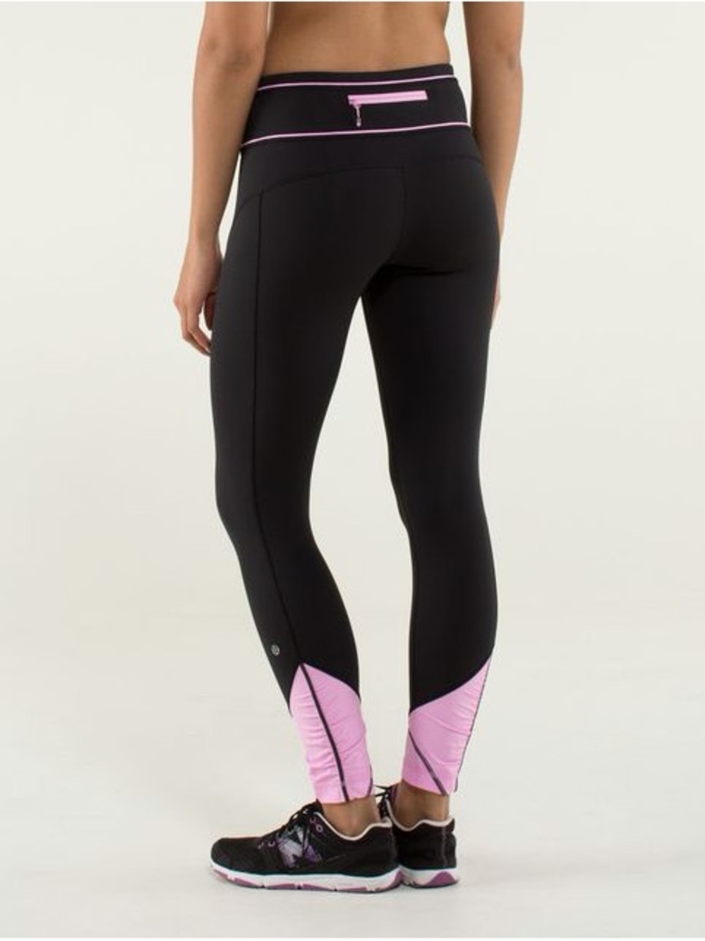 Vintage lululemon athletica Black Leggings with Pink Accents